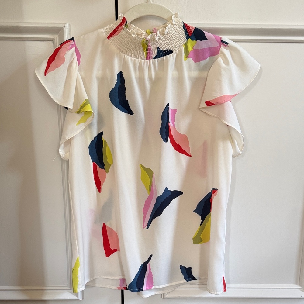 THML Colorful Abstract Women's Top